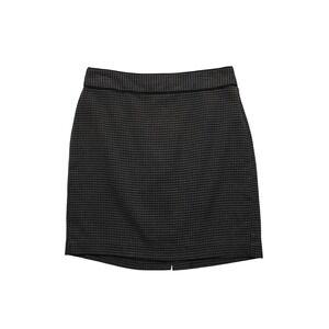 Banana Republic Womens 10 Pencil Skirt Gray Black Houndstooth Lined Office